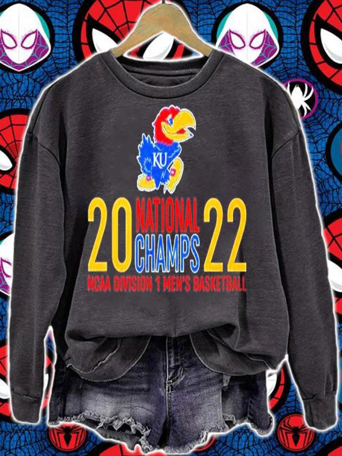 Kansas Jayhawks National Champs 2022 NCAA Division 1 Mens Basketball T-Shirt