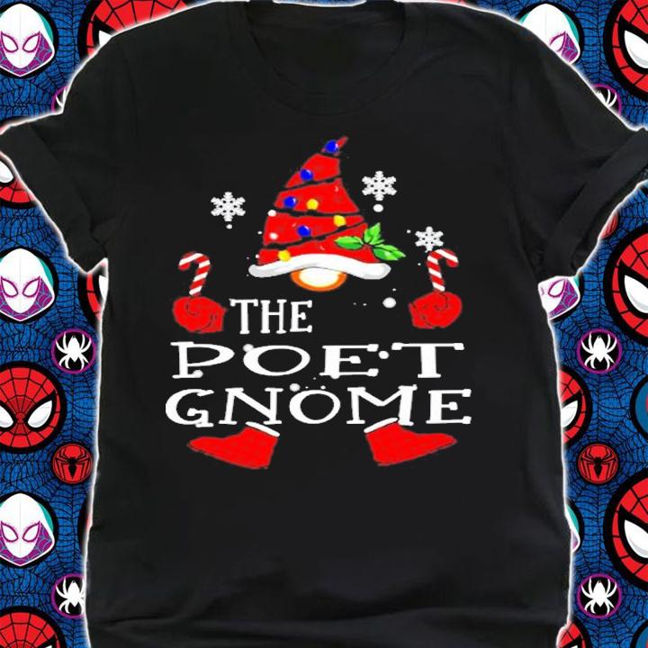Poet Gnome Red Plaid Matching Christmas Pajama T-Shirt