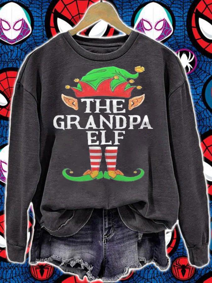 The Grandpa Elf Matching Family Christmas Holiday Group Gift Shirt