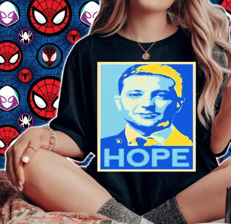 Ukraine's President Hope Skyleigh Heinen I Stand With Ukraine Volodymyr Zelensky Hope Shirt