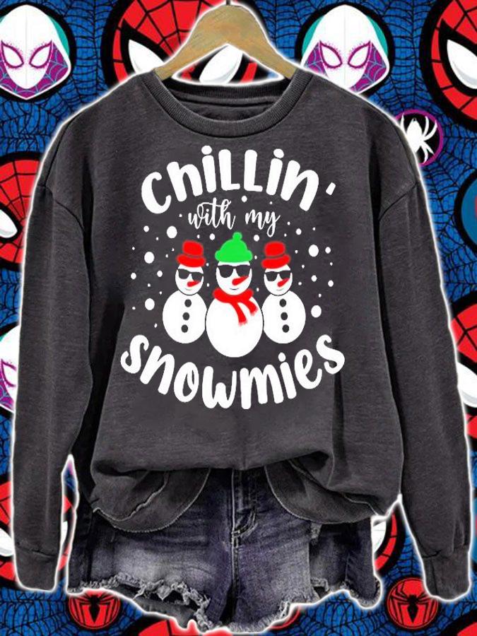 Chillin' With My Snowmies Christmas T-Shirt