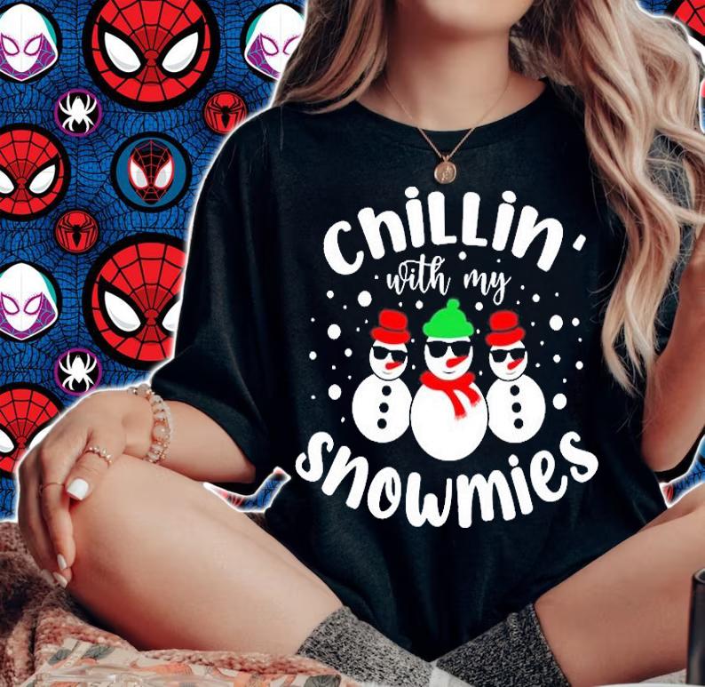 Chillin' With My Snowmies Christmas T-Shirt