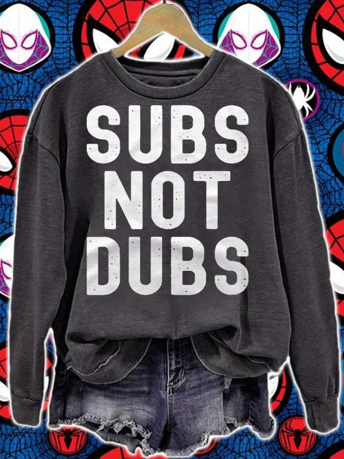 Funny Weeb Anime Manga Merch Subs Not Dubs shirt