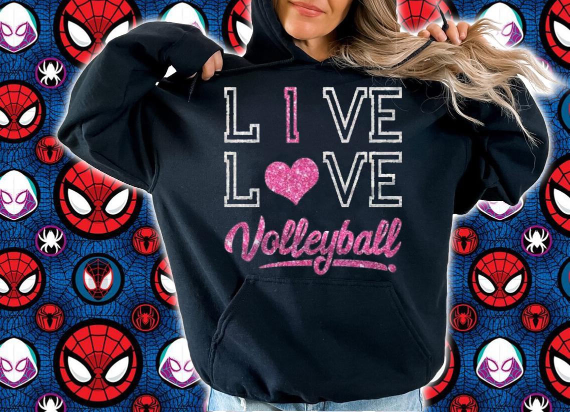 I Live Love Volleyball Volleyballs Team Sports Player Pullover Shirt