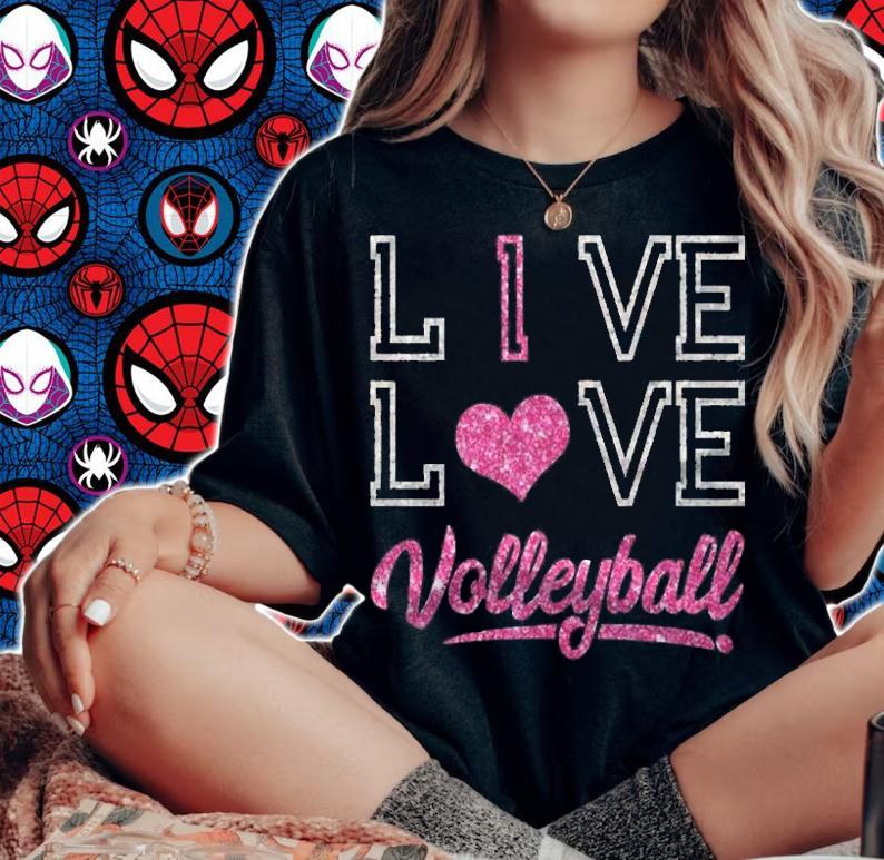 I Live Love Volleyball Volleyballs Team Sports Player Pullover Shirt