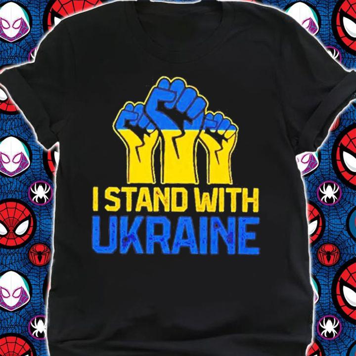 I Stand With Ukraine Support Hand T-Shirt