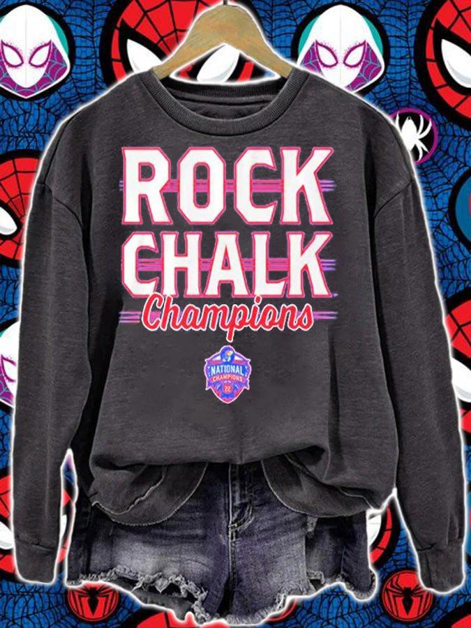 Kansas Basketball Rock Chalk Champions T-Shirt sweatshirt