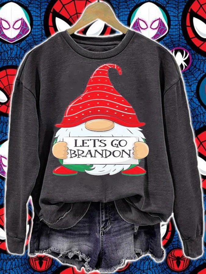 Let's Go Brandon Tee Funny Christmas Gnome Let's Go Brandon T-Shirt