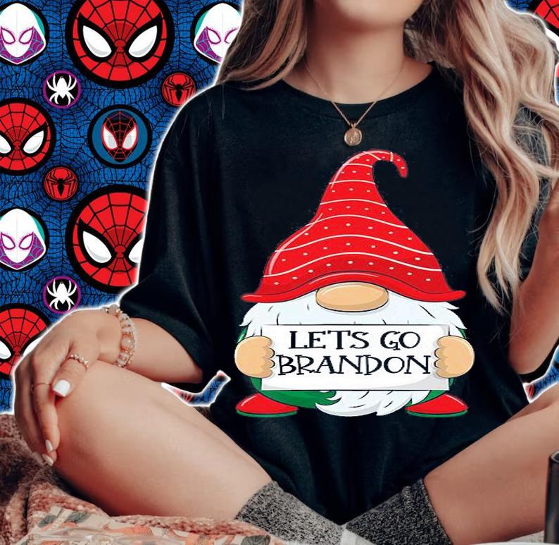 Let's Go Brandon Tee Funny Christmas Gnome Let's Go Brandon T-Shirt