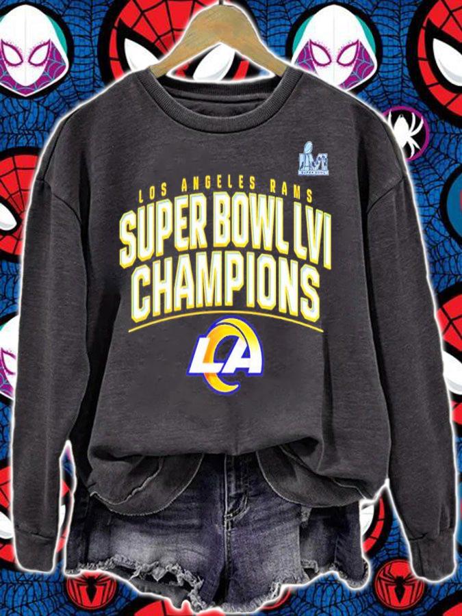 Los Angeles Rams Super Bowl LVI Champions Schedule 12-5 Regular Season Record Shirt sweatshirt