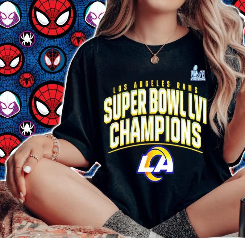 Los Angeles Rams Super Bowl LVI Champions Schedule 12-5 Regular Season Record Shirt woman shirt
