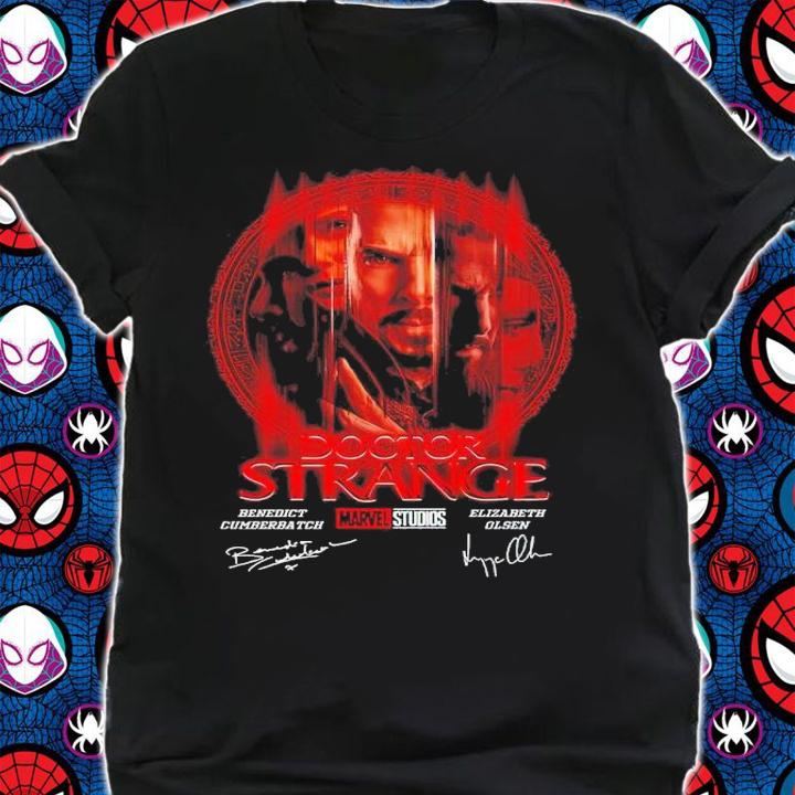 Marvel Doctor Strange Benedict Cumberbatch Elizabeth Olsen Signatures Shirt shirt