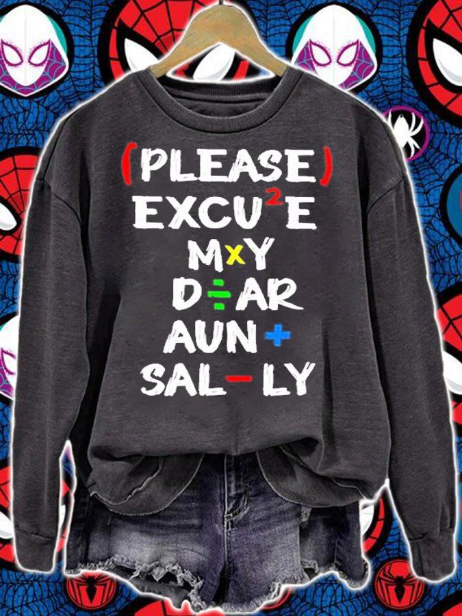Math Teacher Please Excuse My Dear Aunt Sally T-Shirt
