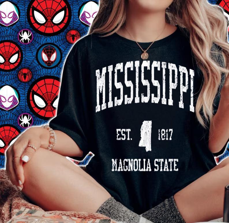 Mississippi Sports Design Ms T-Shirt woman shirt
