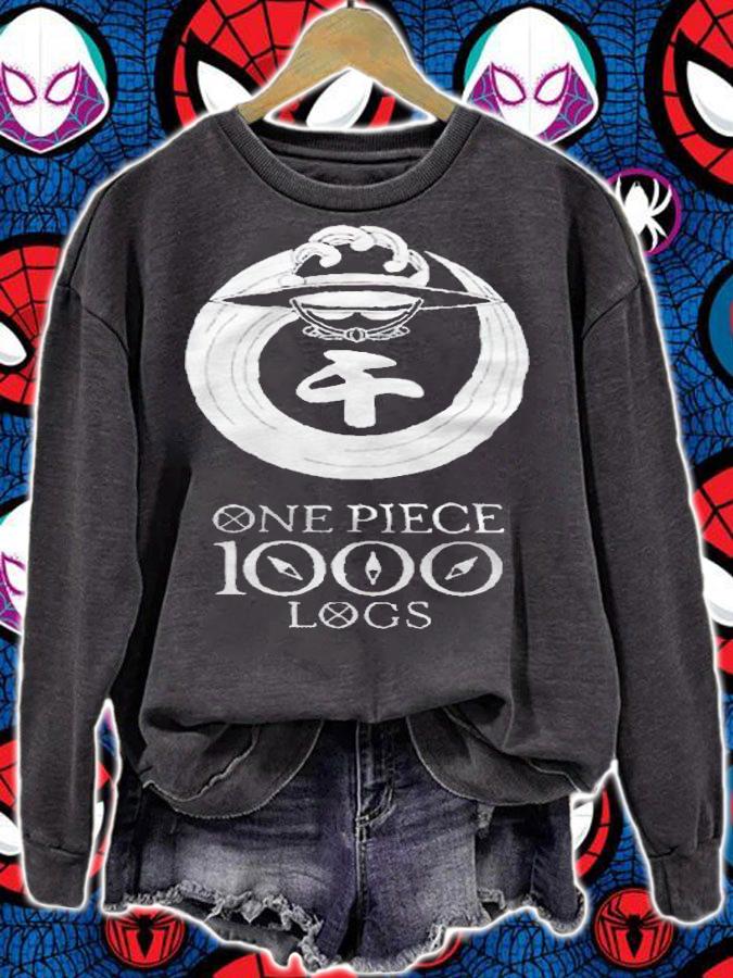 One Piece 1000 logs Anniversary logo T-shirt sweatshirt