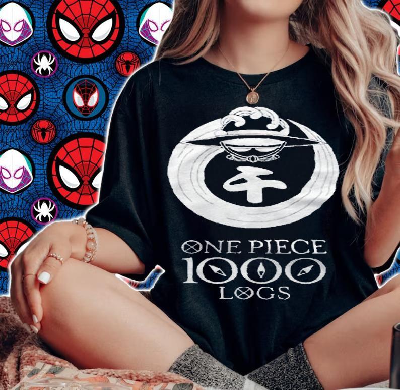 One Piece 1000 logs Anniversary logo T-shirt woman shirt