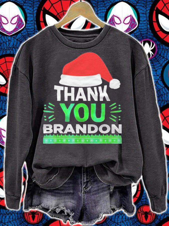 Thank you Brandon Christmas hat T-shirt sweatshirt