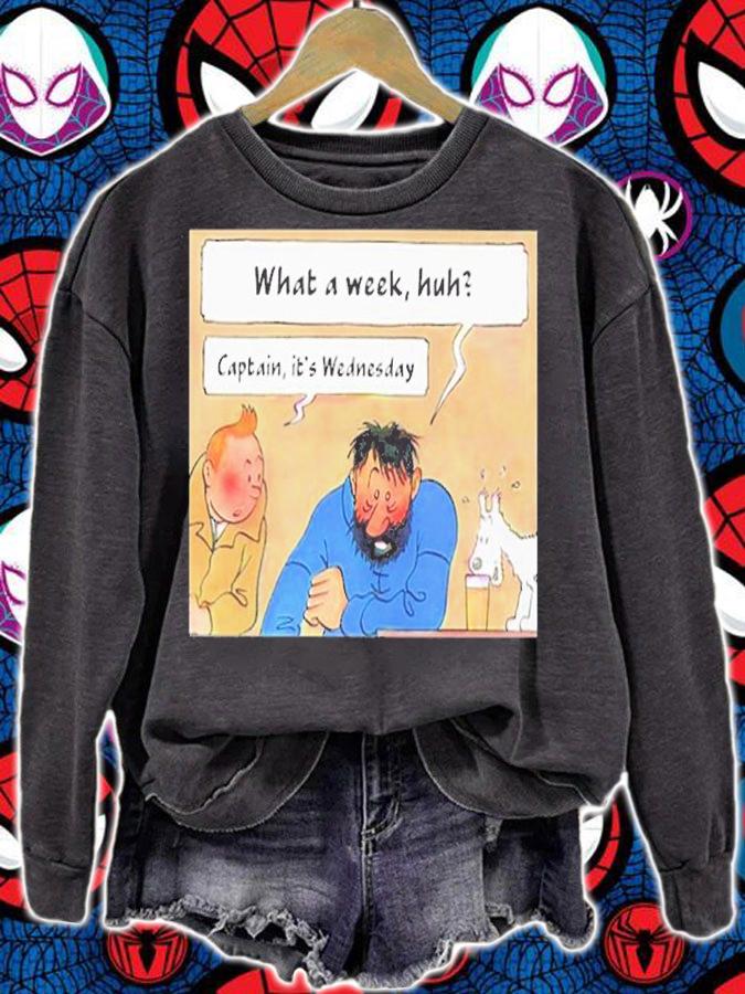 What A Week Captain It's Wednesday T-Shirt sweatshirt