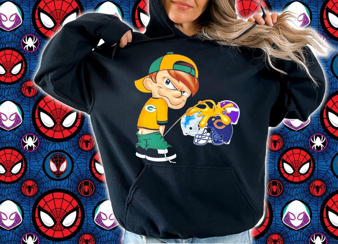 Green Bay Packer Calvin Peeing Piss On Other Sports Teams t-shirt