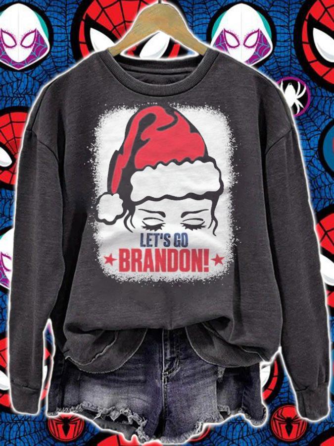 FJB Let's Go Brandon Funny Chant FJB Christmas Santa Hat 2021 t-shirt sweatshirt