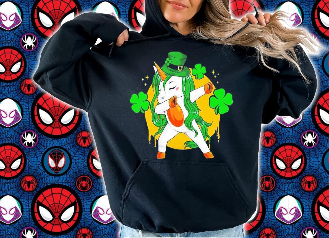 Funny Unicorn Leprechaun Green Hat St. Patrick's Day Shirt hoodie