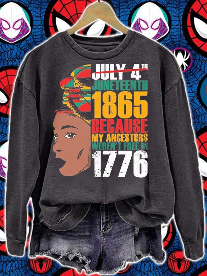 Juneteenth 1865 Black African Girl Juneteenthances T-Shirt sweatshirt