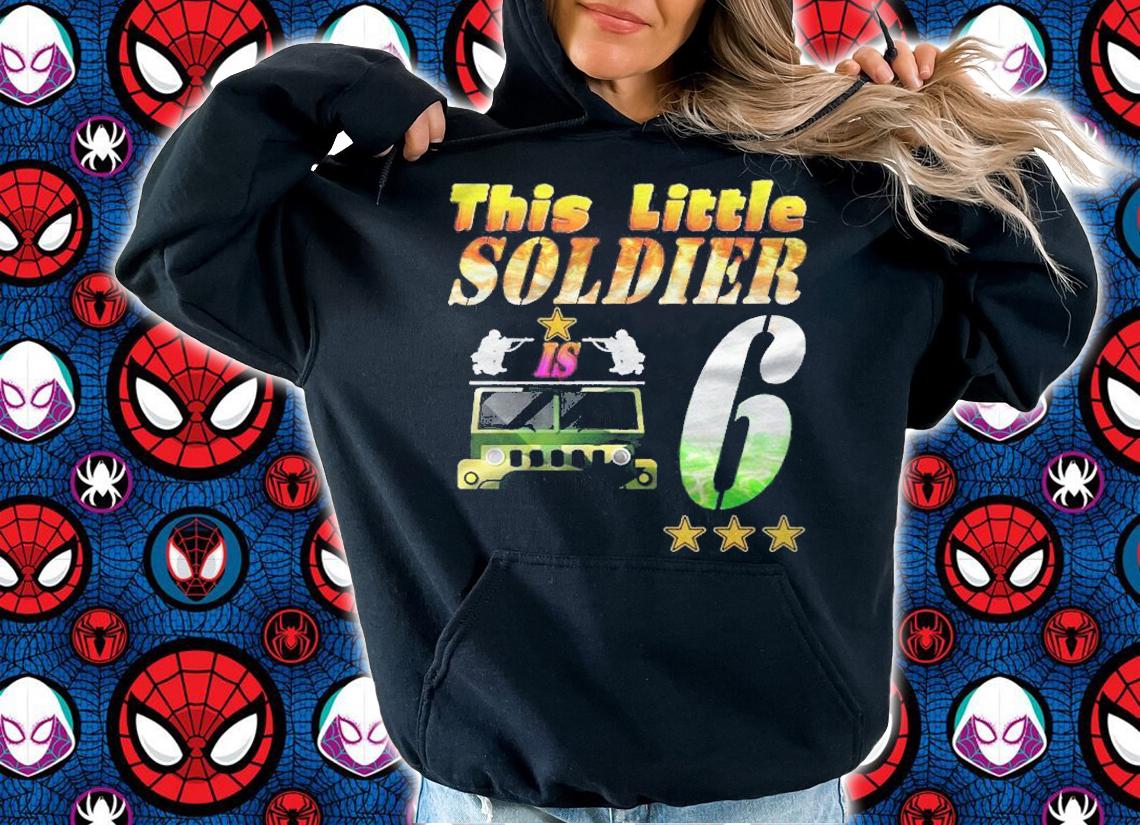 Kids 6 Years Old Soldier 6Th Military Army Soldier Birthday Party Shirt hoodie