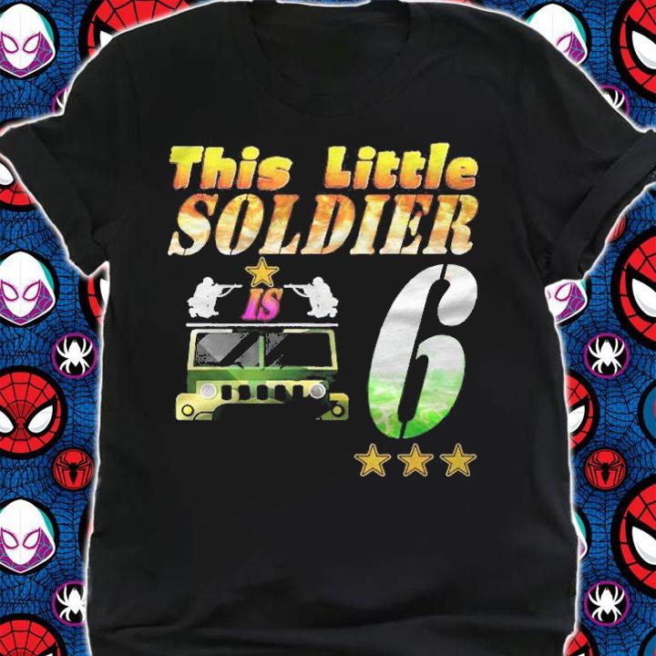 Kids 6 Years Old Soldier 6Th Military Army Soldier Birthday Party Shirt shirt