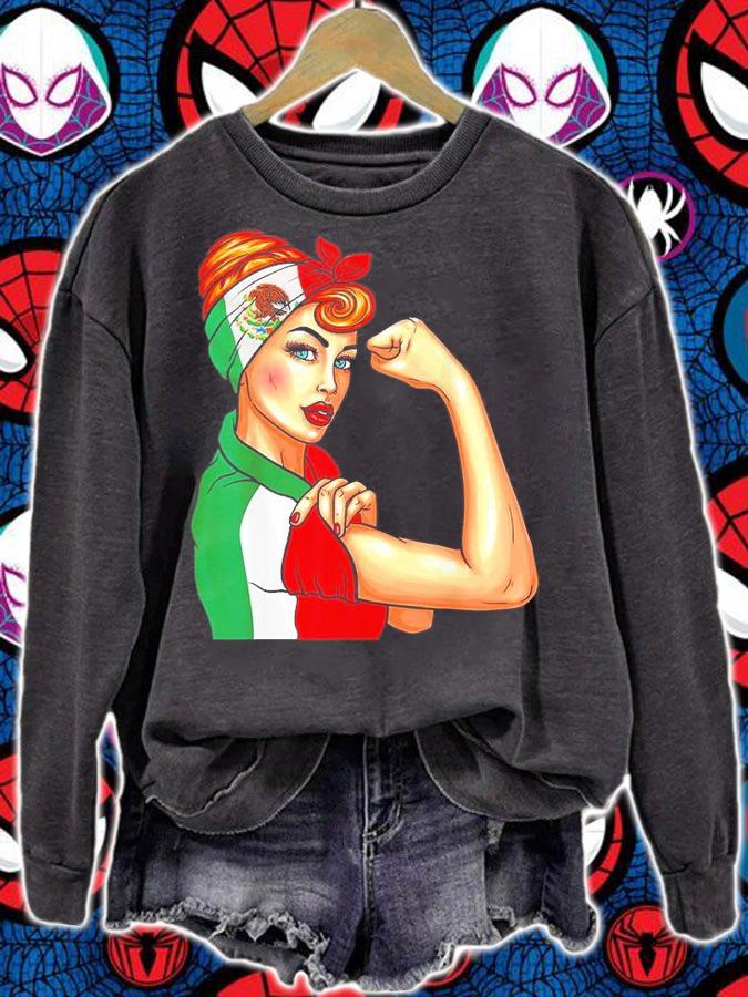 Mexican Girl Unbreakable Heritage Mexico Flag T-Shirt