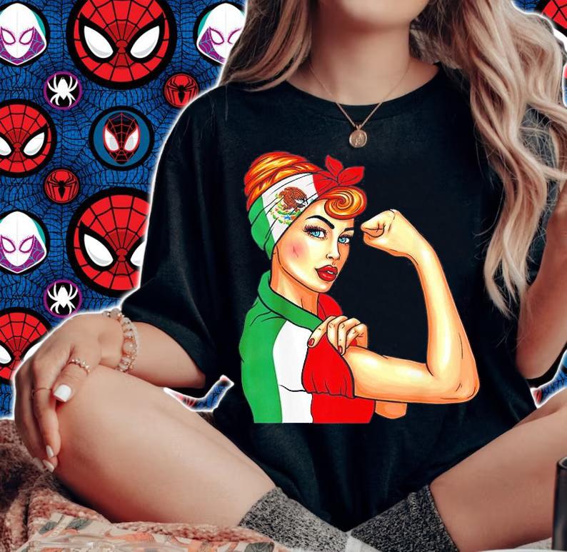 Mexican Girl Unbreakable Heritage Mexico Flag T-Shirt