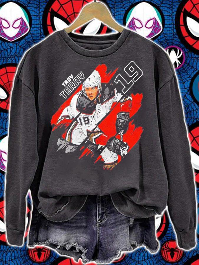 Troy Terry Anaheim Stripes hockey shirt sweatshirt