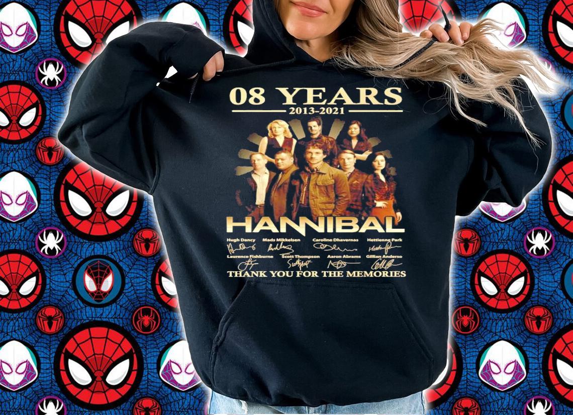08 years 2013 2021 Hannibal signatures t-shirt