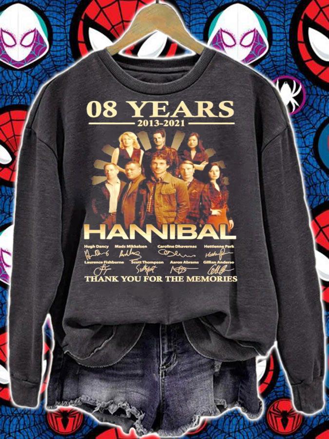 08 years 2013 2021 Hannibal signatures t-shirt
