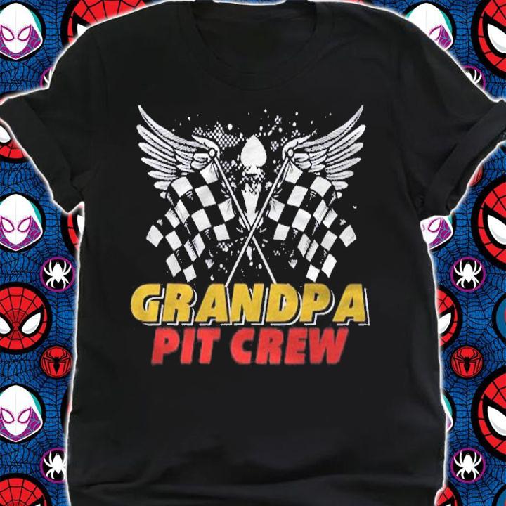 Grandpa Pit Crew Race Car Birthday Party Matching Family Shirt