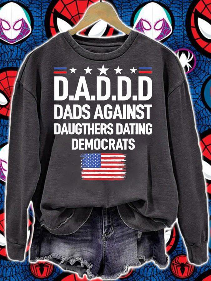 Mens Daddd Dads Against Daughters Dating Democrats T-Shirt