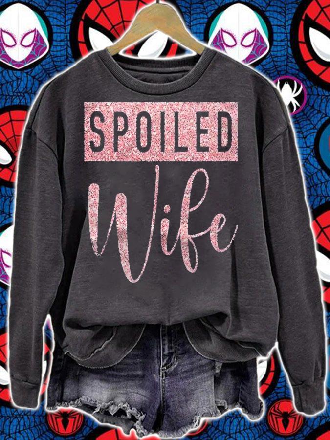Wifey Wedding Honeymoon Husband To Wife Spoiled Wife Shirt sweatshirt