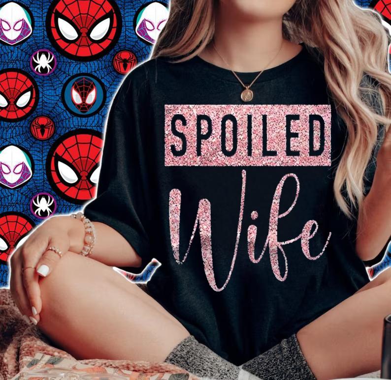 Wifey Wedding Honeymoon Husband To Wife Spoiled Wife Shirt woman shirt