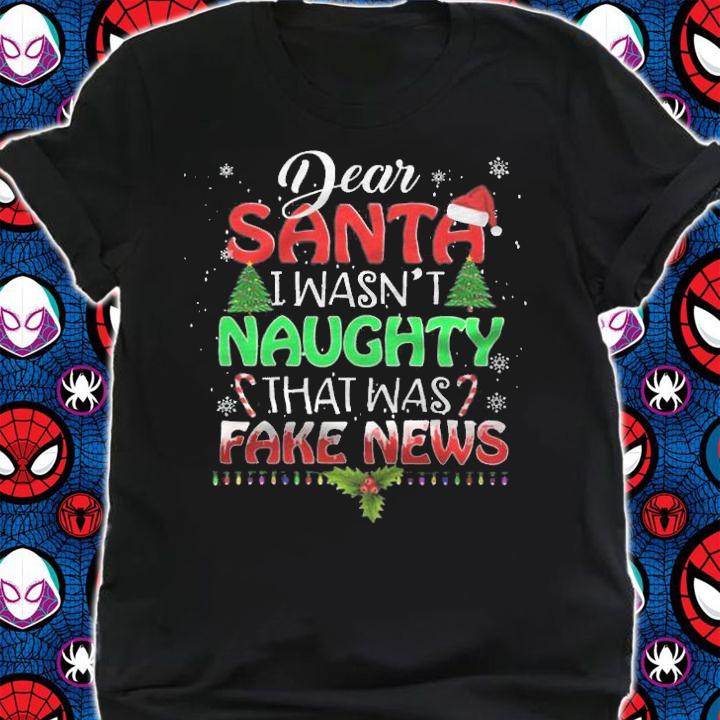 Dear Santa I Wasn't Naughty That Was Fake News T-Shirt