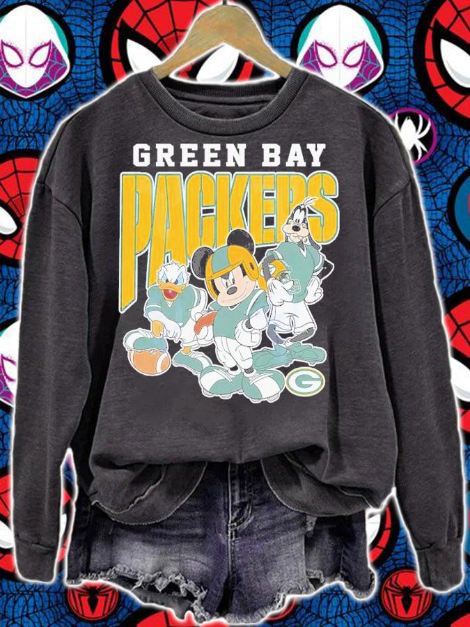 Green Bay Packers Football Disney Mickey Mouse Vintage NFL Shirt sweatshirt