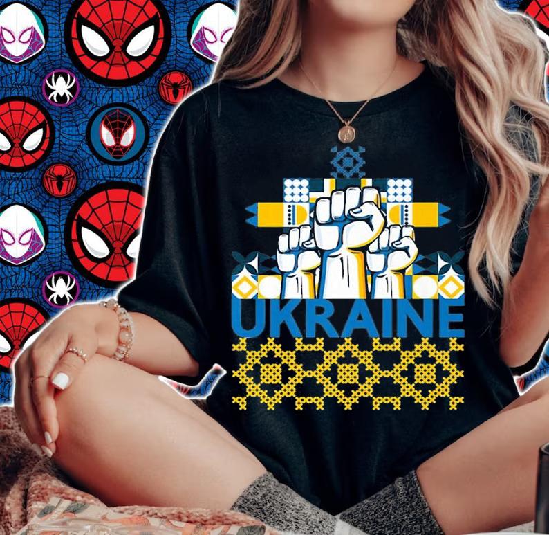 I Love Ukraine, Ukraine Flag Novelty Graphic Cool T-Shirt