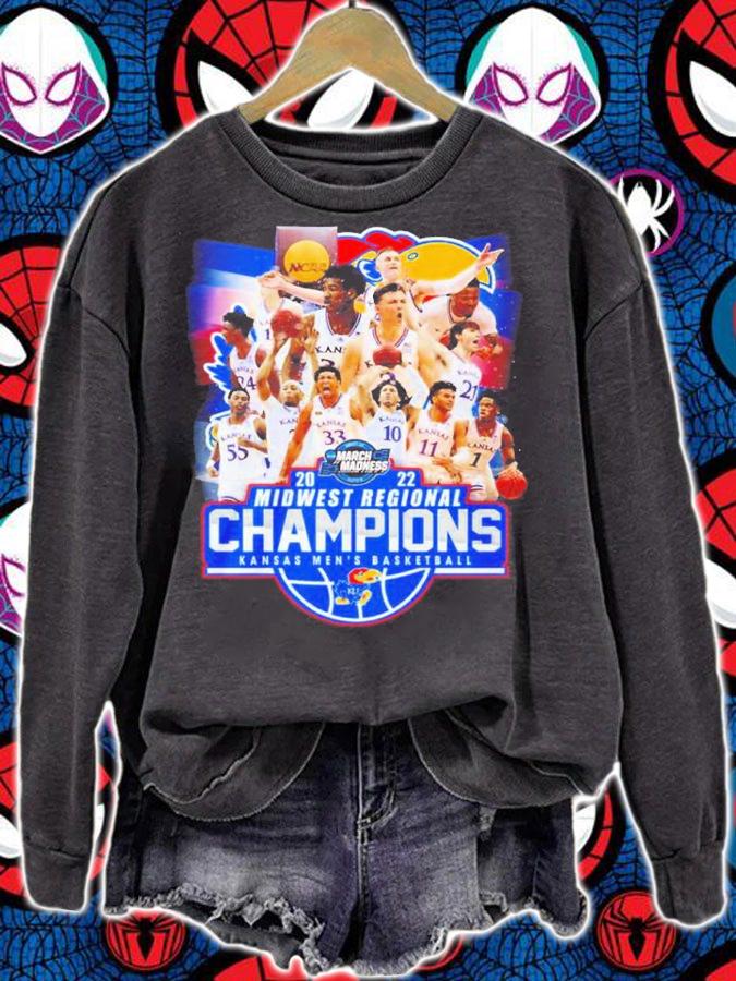 Kansas Jayhawks 2022 Midwest Regional Final Champions Kansas Men's Basketball 2022 Shirt sweatshirt