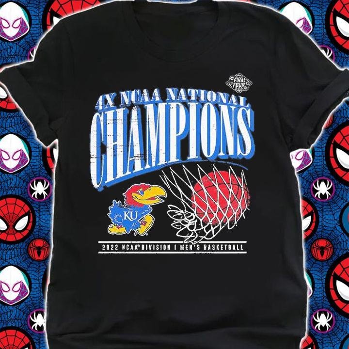Kansas Jayhawks Women's 2022 NCAA Men's Basketball 4X National Champions Vintage T-Shirt