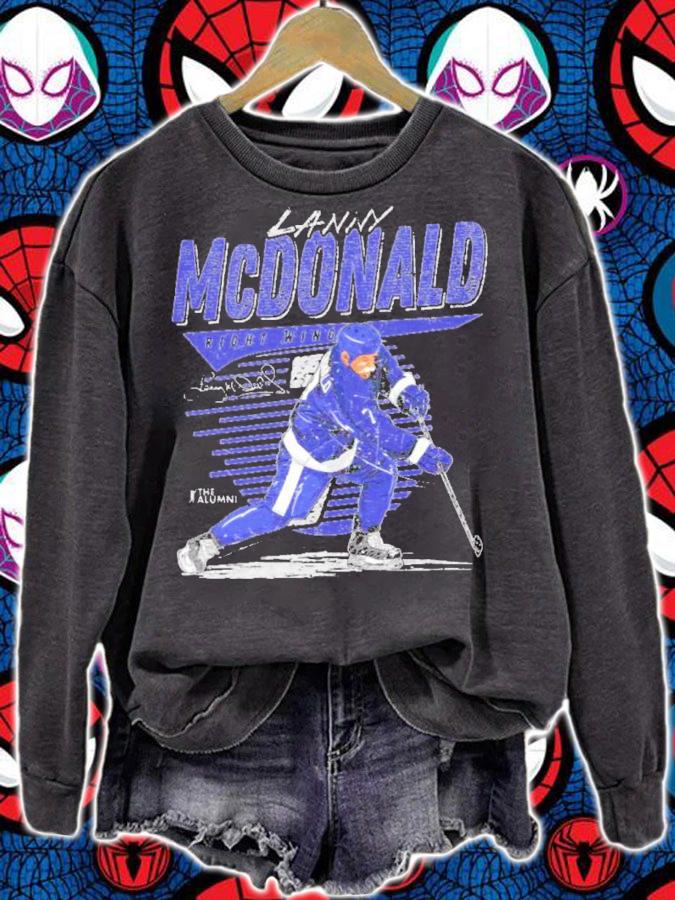 Lanny McDonald Toronto Comet Hockey Signatures Shirt sweatshirt