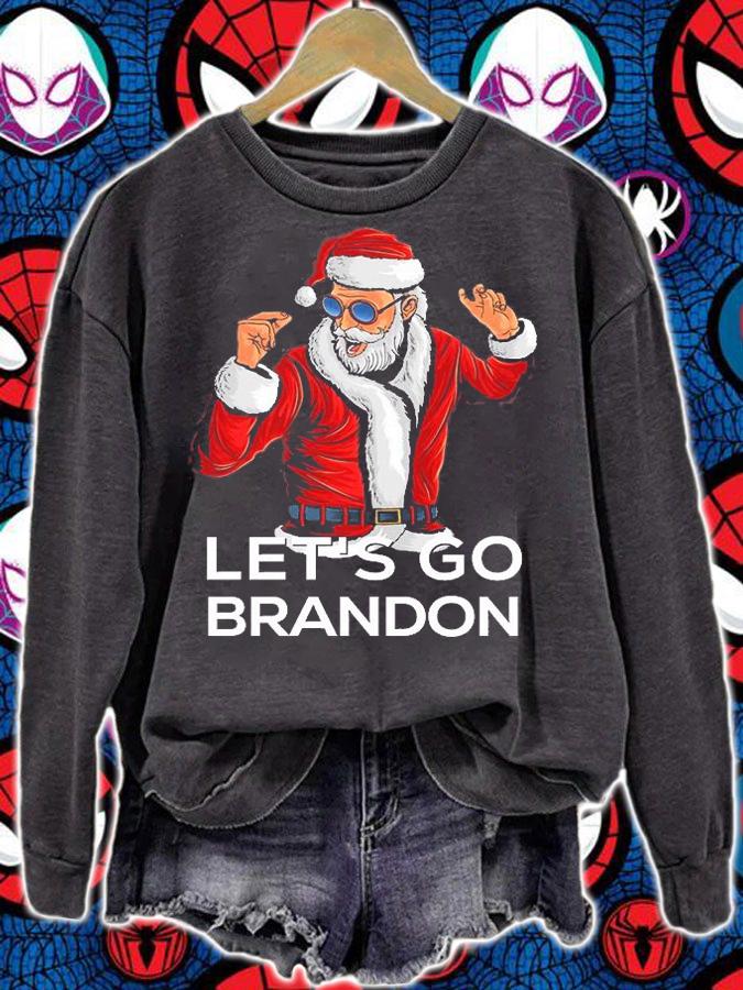 Let's Go Brandon Shirt Ugly Christmas Santa Funny Anti Biden T-Shirt sweatshirt