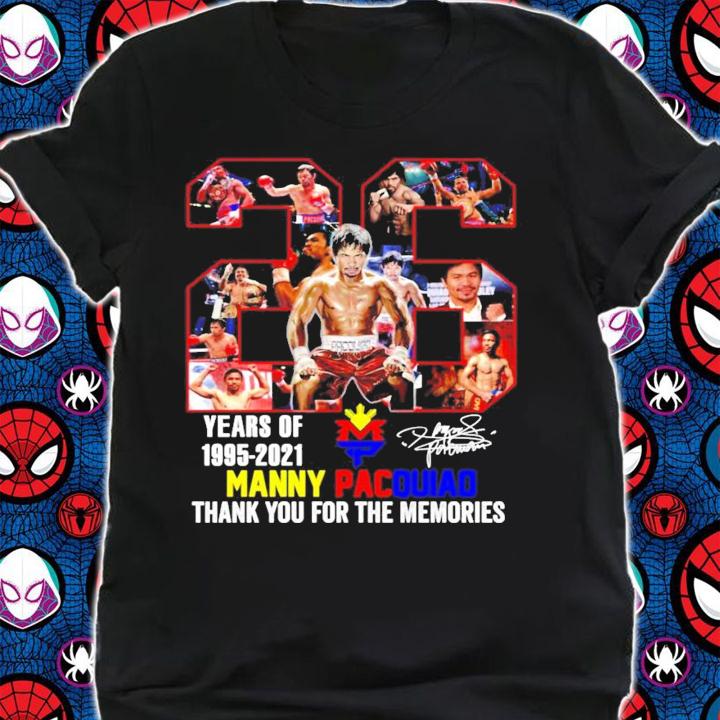 Manny Pacquiao signature 26 Years Of 1995-2021 t-shirt shirt