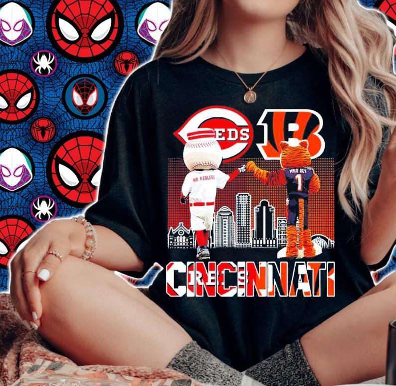 Mascot Cincinnati Reds Vs Cincinnati Bengals Shirt