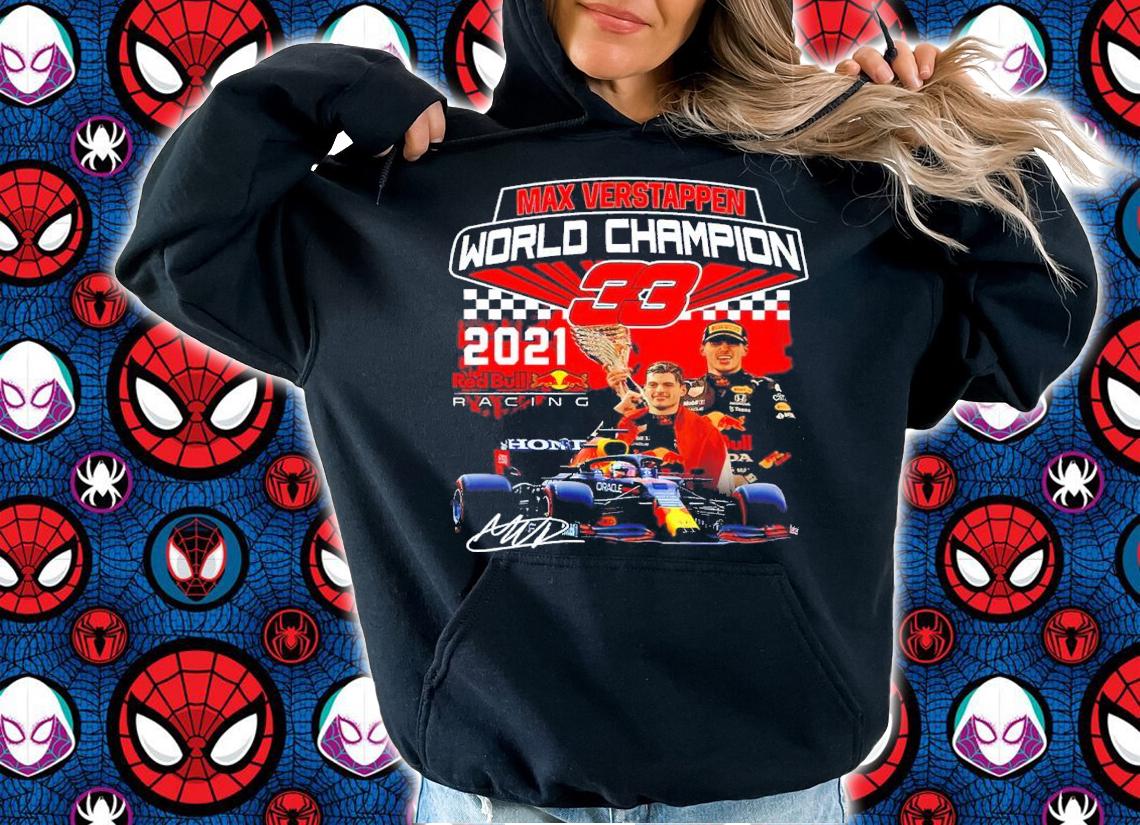 Max Verstappen World Champion 2021 signature shirt