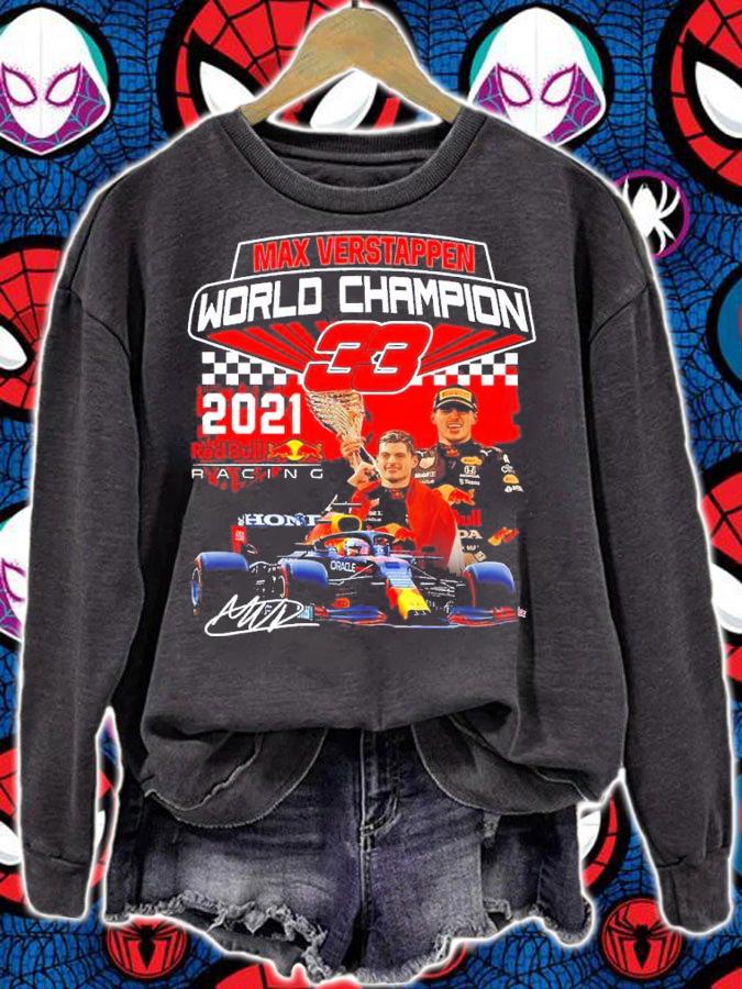 Max Verstappen World Champion 2021 signature shirt