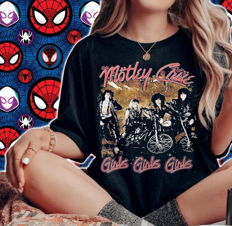 Perfect Coll Motley Crue girls girls girls T-shirt woman shirt