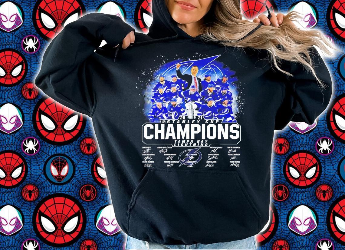 2021 Stanley Cup Champions Tampa Bay Lighting signatures shirt